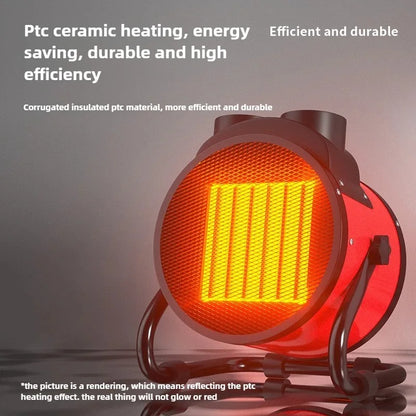 2000W Portable Electric Space Heater with Overheat Tip-Over Protection Adjustable Thermostat 2 Heat Settings Fan Mode for Office