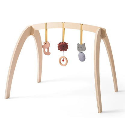 Baby Gym Wooden Carpet Activities for Babies Tent Pendent Hanger Activities for Baby Stroller Toys Wooden Room Activities Gym