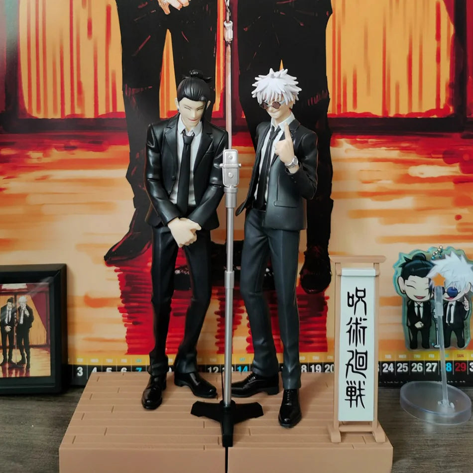 17cm Jujutsu Kaisen Anime Figure Suit Ver. Satoru Gojo Action Figure Geto Suguru Figurine PVC Adult Collection Model Toys Gifts