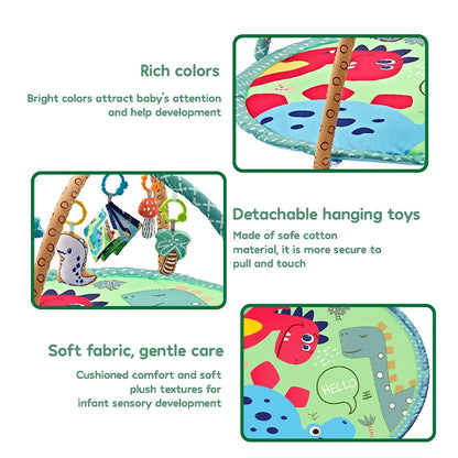 Newborn Multifunctional Event Fitness Frame Early Education Tummy Time Puzzle Enlightenment Game Interaction Toys Mat Baby Gift
