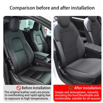 Car Seat Mats For Tesla Model Y L/ Y Juniper Breathable All Season Back Seat Pad Protector Covers Nappaleather Cushion Accessori