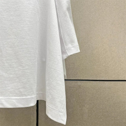 Women's t-shirt New elastic knitted round neck pullover for summer 2026 cotton short sleeved top Waist cinching slim fit corset