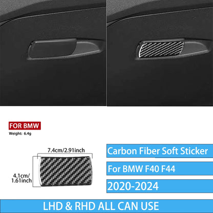 Real Carbon Fiber Car Accessories Black Trim Cover Soft Sticker For BMW 1/2 Series F40 F44 2020 2021 2022 2023 2024