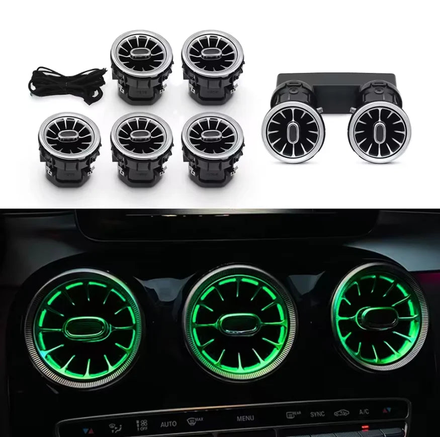 Car Ambient Light For Mercedes Benz C Class W205 W206 W253 Air Vent LED RGB Car Interior Atmosphere Light Interior Upgrade Kit