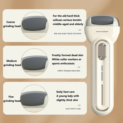 "USB Electric Foot File - Dead Skin & Callus Remover, Hard Cracked Skin Exfoliator Grinding Tool for Smooth Foot Care at Home"