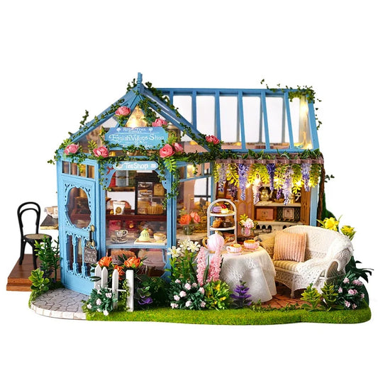CUTEBEE DIY Dollhouse Wooden Doll Houses Miniature Dollhouse Kit Furniture Casa Music Led Toys for Children Birthday Gift