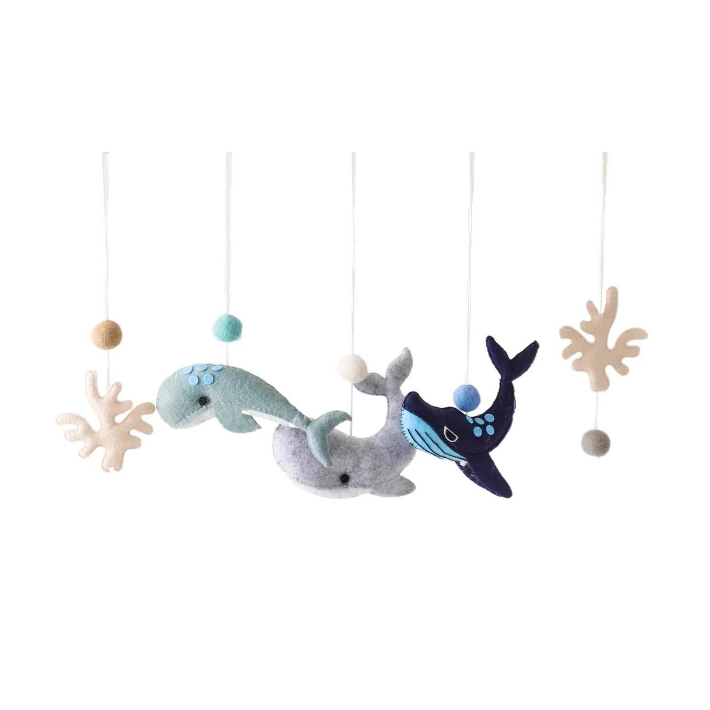 Baby Wooden Gym Pendant Toy Soft Felt Music Rattle Cotton Crochet Mobile Crib Teether Pendant For Infant Activity Gym Toys Gift