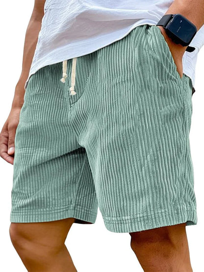 Men's Retro Corduroy Casual Shorts Men Fashion Solid Sweatpants Harajuku Corduroy Short Pants New Men Clothing Roupas