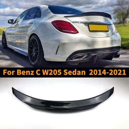 Rear Spoiler Wing Tail Splitter Diffuser Trunk Body Kit Decoration For Mercedes Benz C W205 and C63 C43 AMG 4Door 2014-2021