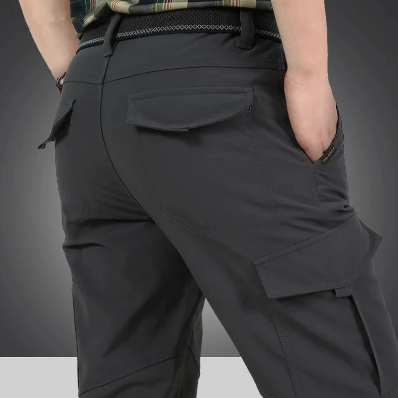 Winter Thick Pants Men Double Layer Fleece Cashmere Overalls High Quality Male Camouflage Trousers Warm Casual Cargo Pants