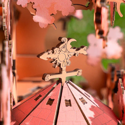 Rolife Sakura Tree House 3D Puzzles DIY Model Building Toy Wooden Craft Kits Hobby for Adult Brain Teaser Gift for Home Decor