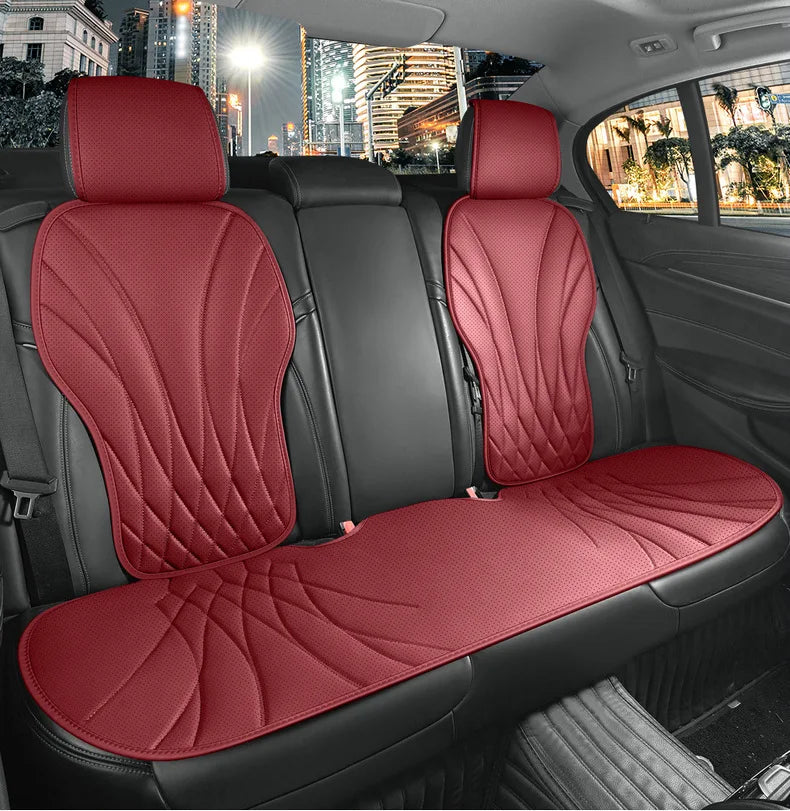 Sporty Universal Car Seat Cover Four Season Auto Perforated Leather Breathable Anti-Slip Covers Cushion SUV Car Seat Protection