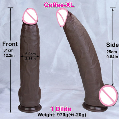 Realistic Veins Soft Silicone Big Dildo Artificial Penis Male Genitals Vaginal Masturbation Suction Cup Dick Woman Anal Sex Toy