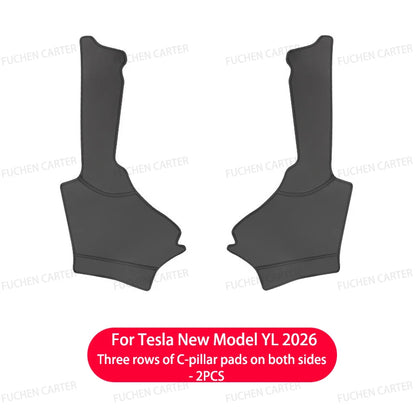 For Tesla NEW ModelYL2026 Leather Front Rear Door Sill Protector Threshold Strip Anti-kick Guard Panel Waterproof Pad Accessorie