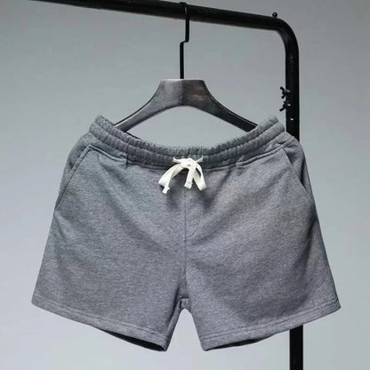 Breathable Elastic Fitness Shorts Men's Summer Thin Style Sporty Casual Loose Fit Three-quarter Length Youth Active Wear