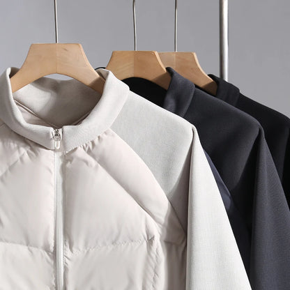 High-quality, Fashionable, Cool, Versatile, Trendy Casual Men's Clothing, Warm Stand-up Collar Short Down Jacket