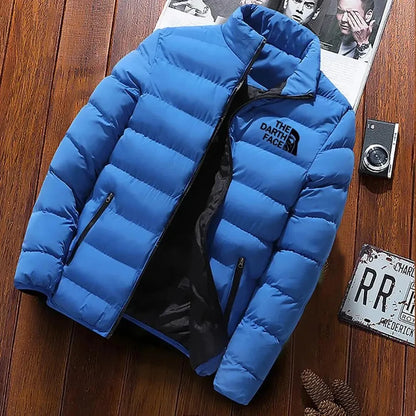 2024 Men's Cotton Clothing Fashion Brand Jacket Sports Bicycle Printed Street Warm Business Casual Top New Style