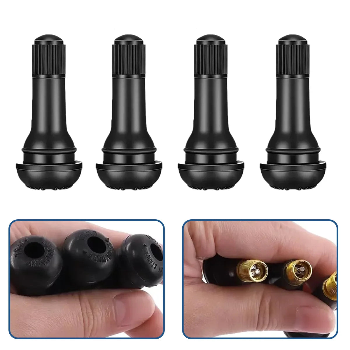 4/8/50/100PCS TR413 TR414 Vacuum Tire Rubber Valve Core Tubeless Tire Valve Core Automotive Tire Valve Valve Automotive Parts