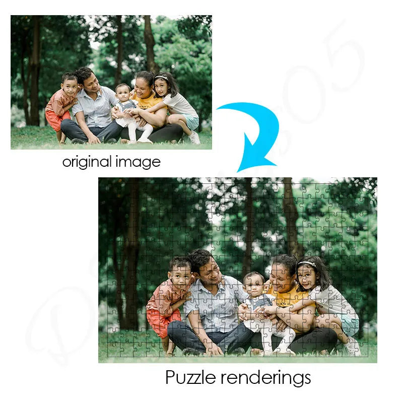 Custom Cardboard/wooden Puzzles Your Own Picture Personalized Puzzles Customized for Kids Adult Birthday Anniversary Gift Toys