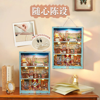 Tonecheer Blossom Time Travel Collector  Wooden Puzzle Building Blocks Diorama Model Kit 3D Wooden Surprise Dollhouse Decoration
