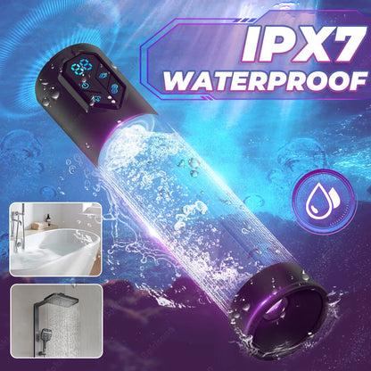 IPX7 Waterproof Electric Pump Penis Erection Enlargement Automatic Vacuum Pump for Men 4 Suction Masturbating Sex Toy for Men