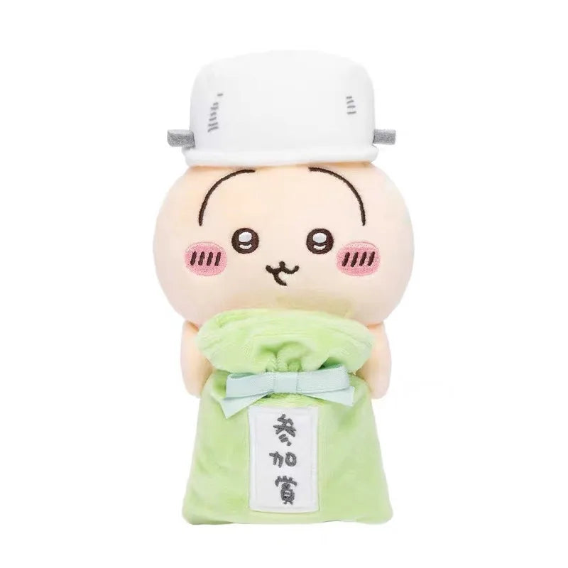 Jhiikawas Funny Daily Plush Keychain Cute Usagi Hachiware Jiikawa with Guitar Book Pendant Kawaii Anime Bag Charm for Fans
