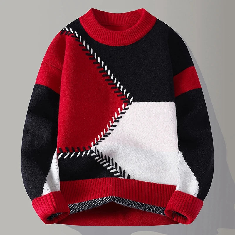 Sweaters men 2025 Winter Letter pattern thick sweater men Student youth sweaters autumn Men's wool pullovers full