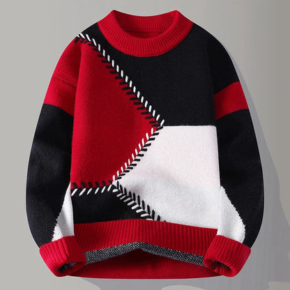 Sweaters men 2025 Winter Letter pattern thick sweater men Student youth sweaters autumn Men's wool pullovers full