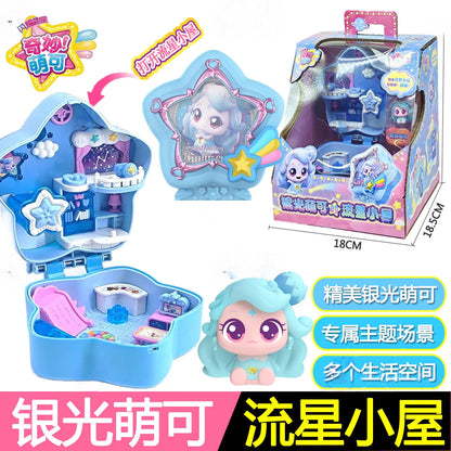 Catch！Teenieping Anime Figure Season 6 Sparkling Meteor Aurora Meteor Hut Set  Magic Sweetheart Figurine Collection Toys Gifts