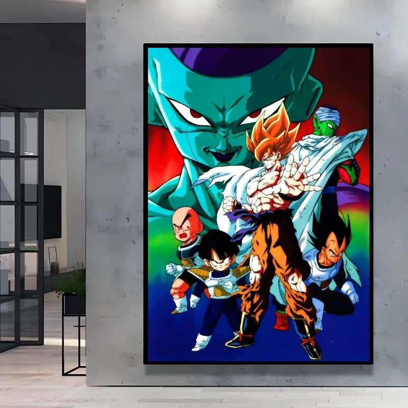 Classic Warm Blood Dragon Ball Posters Anime Pictures Goku Vegeta Son Gohan Wall Art Home Decor Picture Hanging Painting Decor