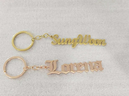 Personalized Customizable Keychain with Engraved Name/Letter, Durable Key Ring, Perfect Gift for Him Her Friends & Daily Carry