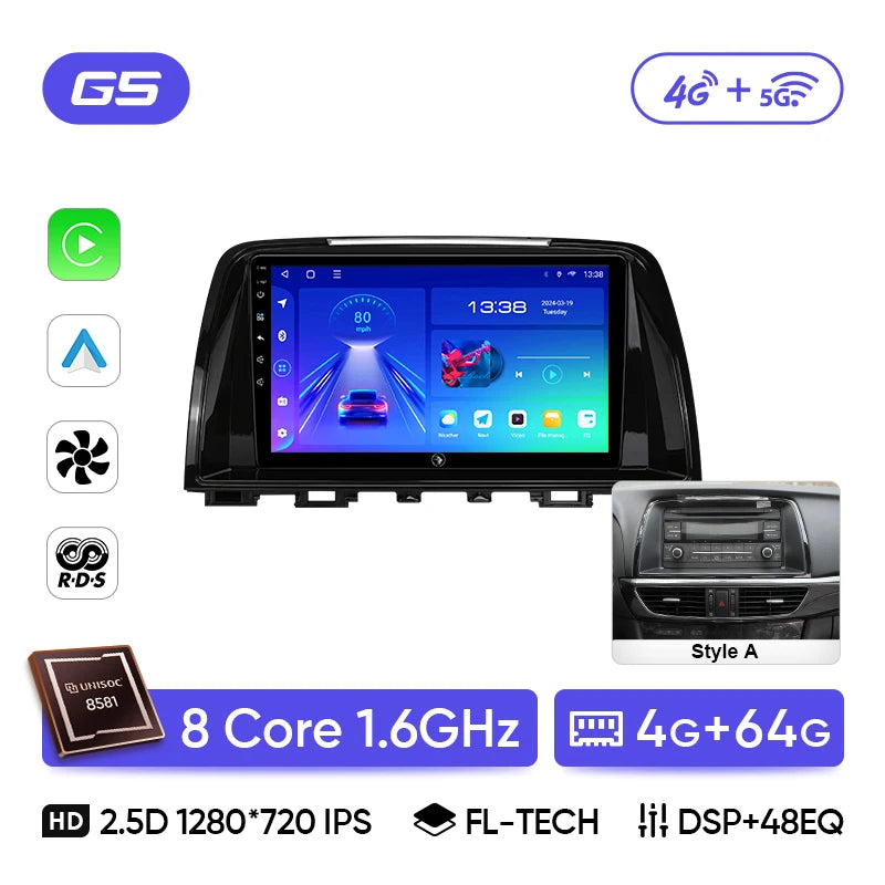 Ainavi Car Multimedia Player For Mazda 6 GJ Atenza 2013 2014 2015 Touring Sport GT wireless Carplay Android Auto 4G Wifi 2din