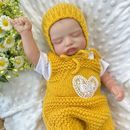 BZDOLL Asleep Reborn Baby Doll 18inch 45 CM 3D Skin Cloth Body Real Look Fashion Toy Birthday Gift For Kids
