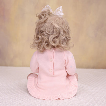 18 Inch Reborn Baby Doll Full Vinyl Body Realistic 3D Skin Visible Veins Newborn Girl Toy Collectible Birthday Gift