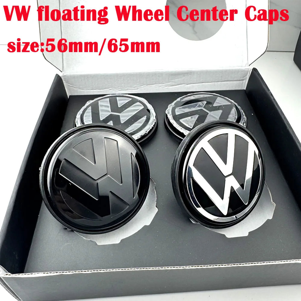 4pcs 56mm 65mm VW floating Car Wheel Center Caps Hubcap Cover for VW Jetta MK5 Golf Passat styling CC Golf 3B7601171 1J0601171