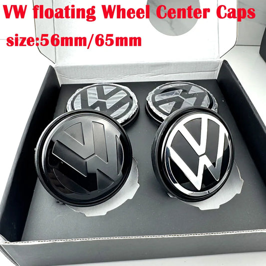 4pcs 56mm 65mm VW floating Car Wheel Center Caps Hubcap Cover for VW Jetta MK5 Golf Passat styling CC Golf 3B7601171 1J0601171