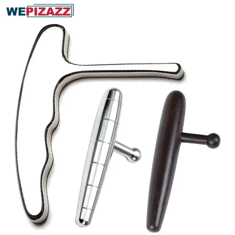 Stainless Steel Manual Deep Tissue Massage Tool, Trigger Point Massage T-Bar Full Body Massage Tool Full Body Fascial Relaxation