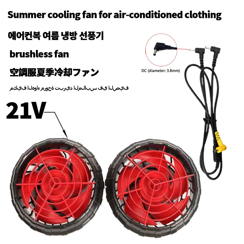 21v Fan Vest air conditioning clothes Cooling pants Heat Relief cooling clothing electric fan summer cooling clothing accessorie