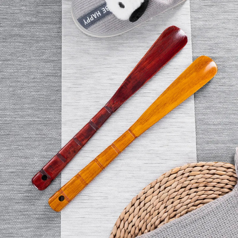 Long Wooden Shoe Horn 75cm No Bending over Scratchy Wooden Scratchy No Need to Ask for Help Home Use Shoe Care Accessories