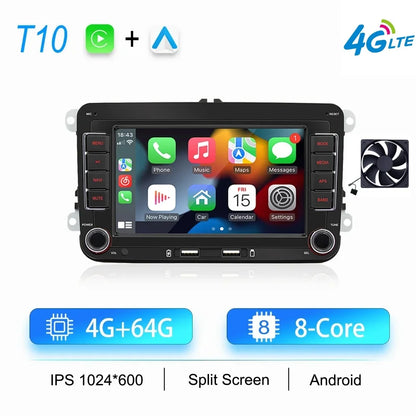 2Din Car Radio Android for Volkswagen Golf 5 6 Polo Passat B6 B7 CC Skoda Jetta Universal Multimedia Carplay Wifi GPS Navigation