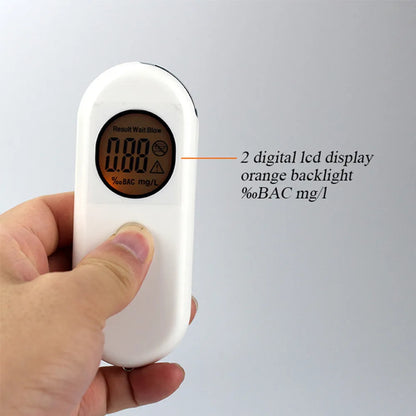 Breathalyser Alcohol Tester Detection Device Keychain Breath Analyzer Detector Test LCD Backlight Kit Motorcycle Car Accessories