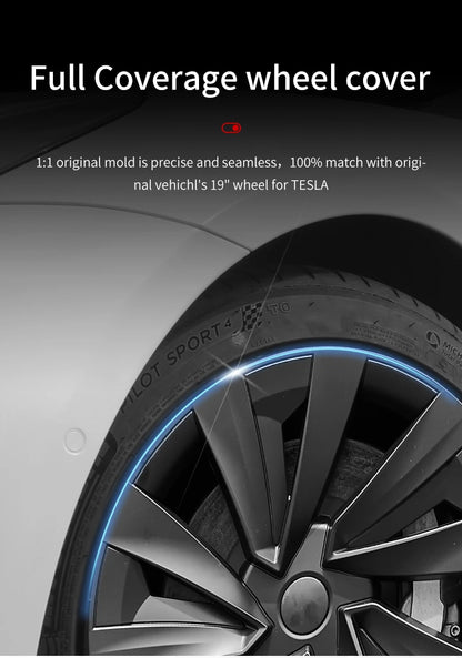 4PCS for New Model Y 2025-2026 Juniper 19in 28th Style Hubcap Rim Cover Accessories Hub Cap Automobile Wheel Cap for Tesla New