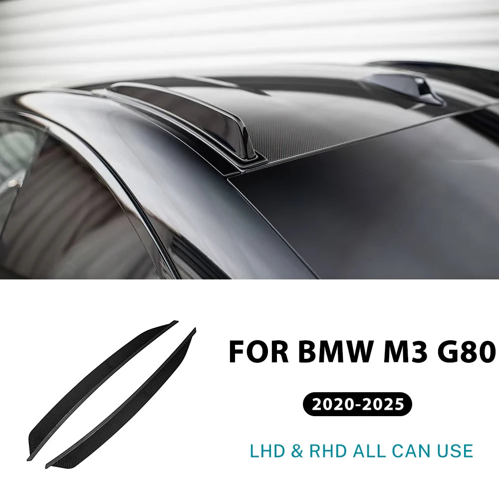 For BMW M3 G80 Car Roof Side Wing Spoiler Lip ABS Cover Sticker for G80 M3 2020 2021 2022 2023 2024 2025