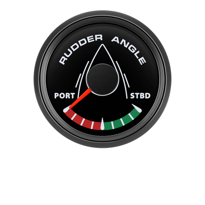 52MM Rudder Angle Indicator with 8 colors backlight Waterproof Rudder Position Gauge with Sensor 0-190ohm for Boat Yacht Marine