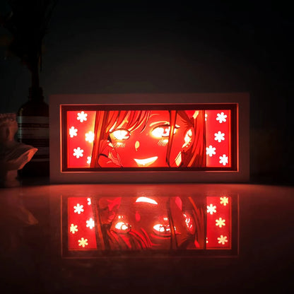 Anime Series Paper-Cut Light Room Bedroom Night Light Remote Control Colorful Light Box Atmosphere Light
