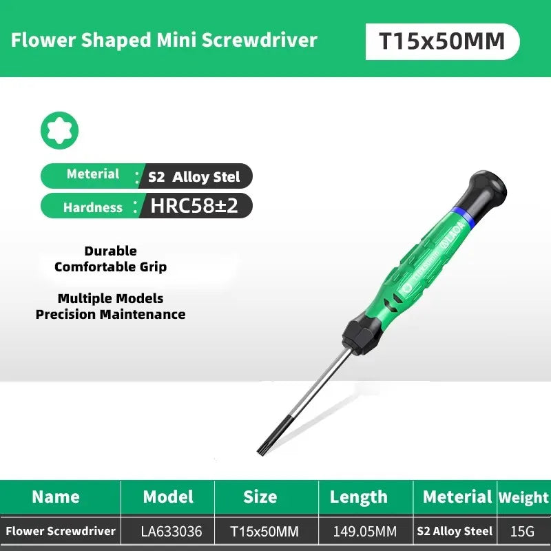 LAOA 1pcs precision screwdriver SL1.0-4.0 screwdriver phillips mini screwdriver phillips screwdriver plum blossom T5-T20