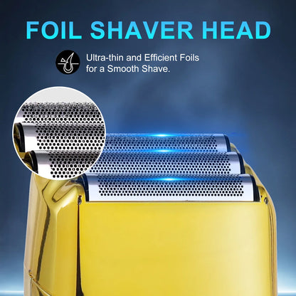 Electric Rechargeable Shaver for Men Home Use 3-Blade Razor with LCD Display Beard Trimmer And Whitening Grid Head Shaving Tool