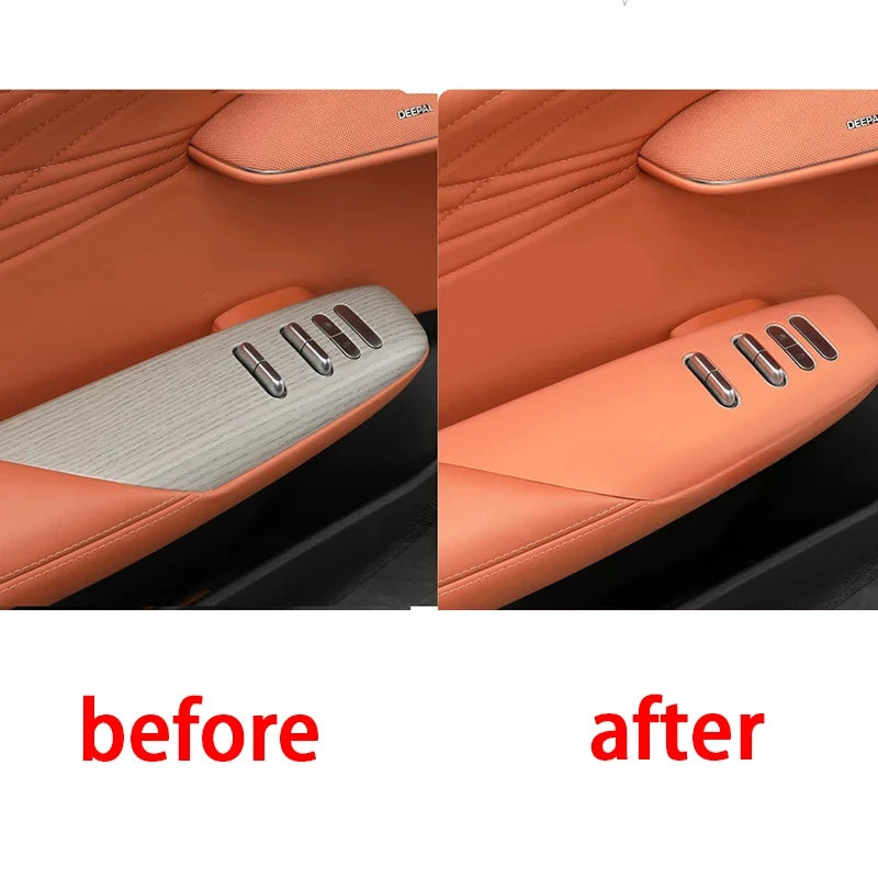Car Window Control Button Cover Window Switch Panel Trim Sticker  Interior Accessories 2023 2024 2025 for LHD for Deepal S07 S7