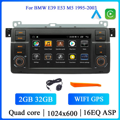 BQCC 7 Inch Android 13 Quad/Octa Core Carplay car Radio WIFI GPS 4G car stereo Navigation player MirrorlinkFor Bmw E46 1998-2006