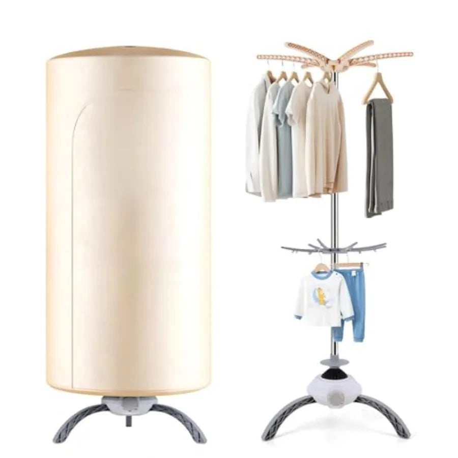 Portable Clothes Dryer for Laundry and Shoes: 900W Fast Drying, Large Load Capacity, Compact Mini Dryer Machine for Travel, Apa